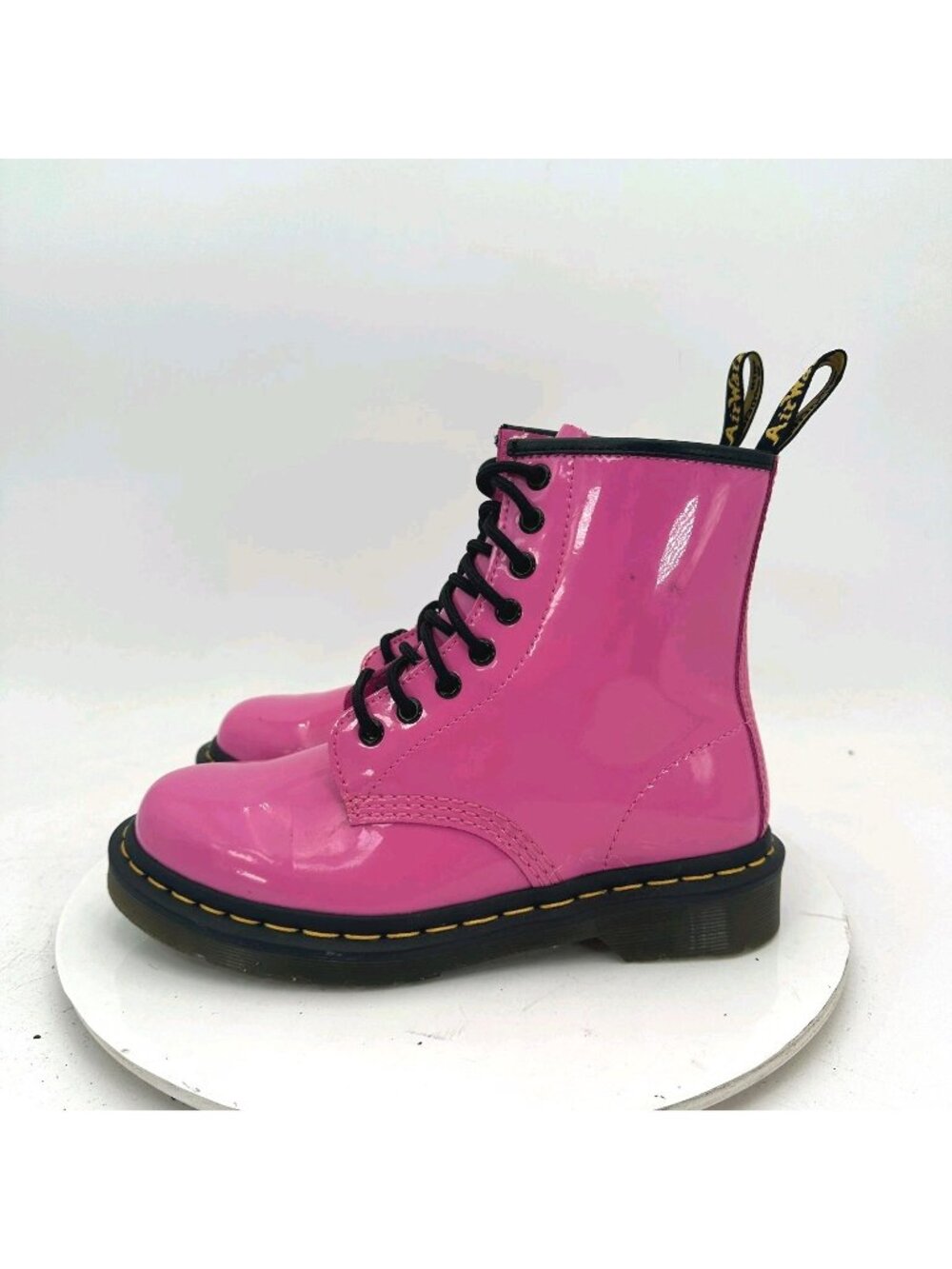 Dr. Martens Women Size 6 Men 5 Hot Pink Leather 8 Hole Lace Up Combat Boot